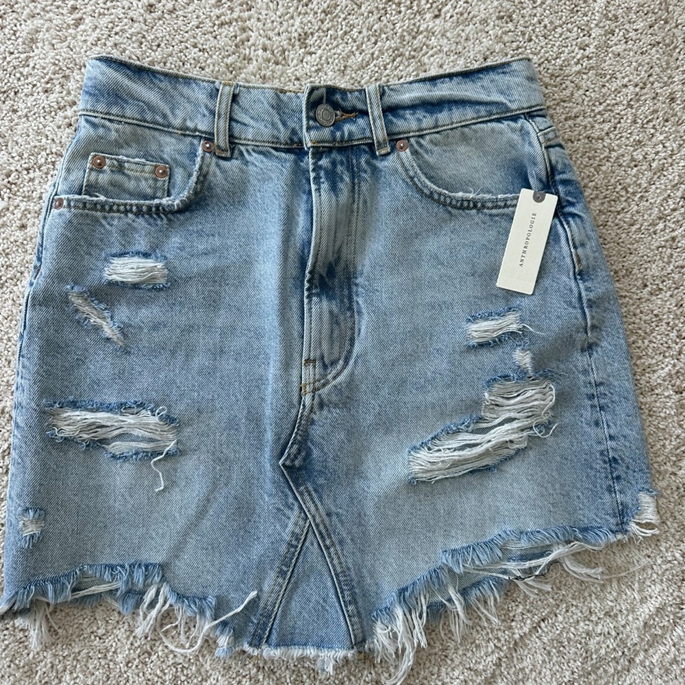 Anthropology denim skirt